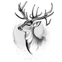 deer which loves darts tattoo design idea