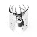 deer which loves darts tattoo design idea