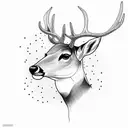 deer which loves darts tattoo design idea