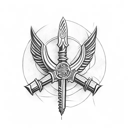 Ukrainian Trident tattoo design idea