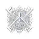 Ukrainian Trident tattoo design idea