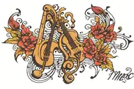 mpc music notes tattoo design idea