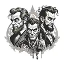 Can you draw me some dr Jekyll and me Hyde tattoo ideas? tattoo design idea