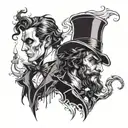 Can you draw me some dr Jekyll and me Hyde tattoo ideas? tattoo design idea