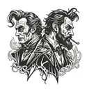 Can you draw me some dr Jekyll and me Hyde tattoo ideas? tattoo design idea