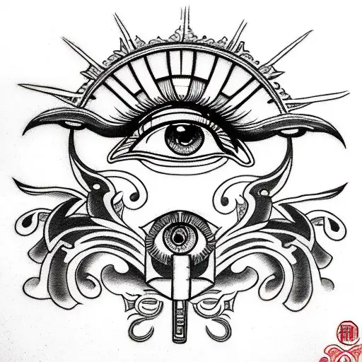 Eye of Ra tattoo design idea
