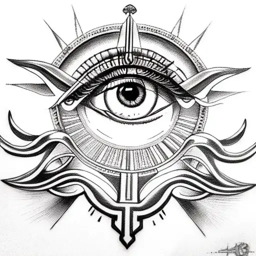 Eye of Ra tattoo design idea