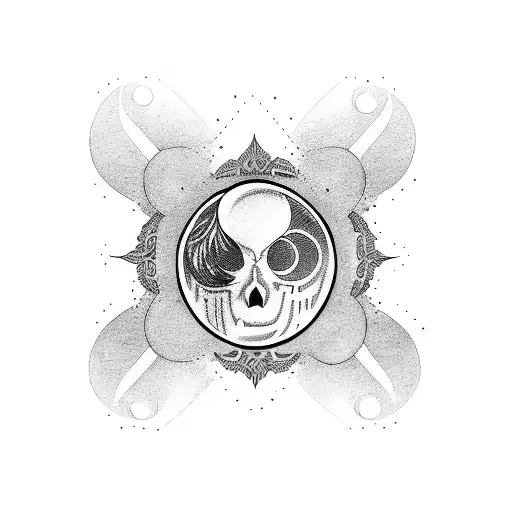 moon suminagashi  tattoo design idea