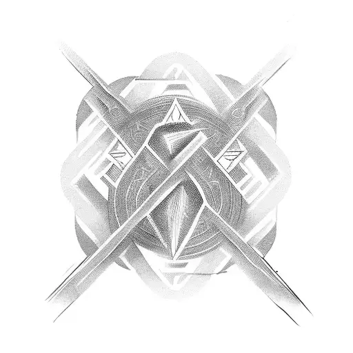 strange symbol tattoo design idea