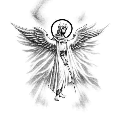 Angel Gabriel tattoo design idea
