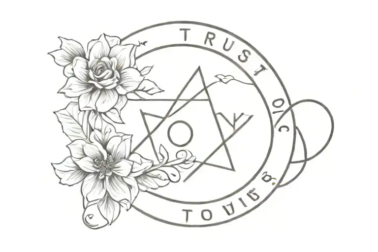 trust no one but god tattoo design idea