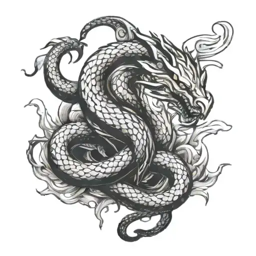 jormungandr and thor tattoo design idea