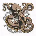 ship's anchor octopus wrapped tattoo design idea