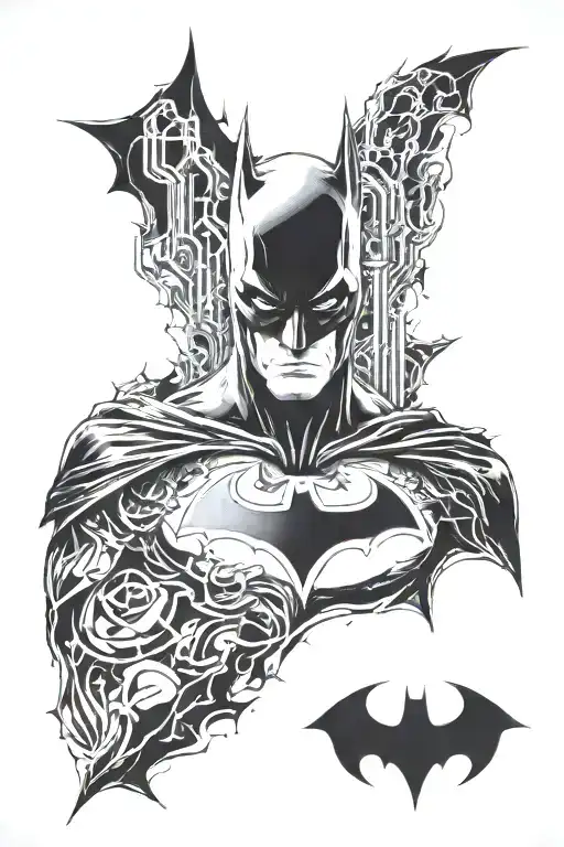batman symbol tattoo design idea