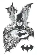 batman symbol tattoo design idea