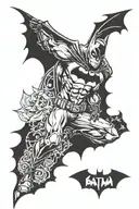 batman symbol tattoo design idea