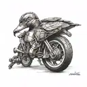 ironman triathlon + duck sitting tattoo design idea