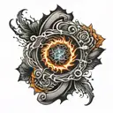 dark vortex pool tattoo design idea