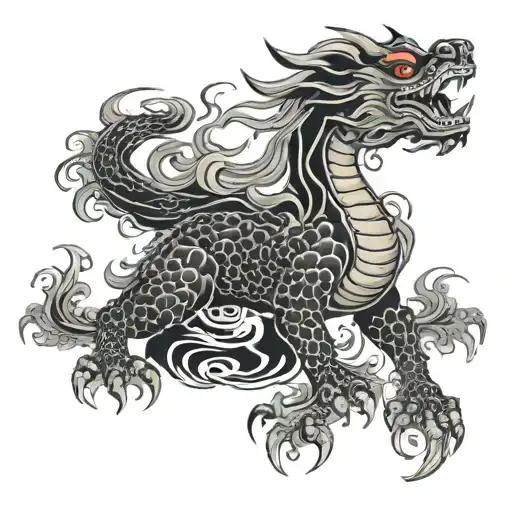 foo dog dragon tattoo tattoo design idea