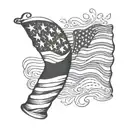 american flag sleeve tattoo design idea