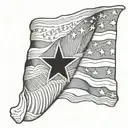 american flag sleeve tattoo design idea