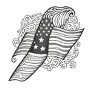 american flag sleeve tattoo design idea