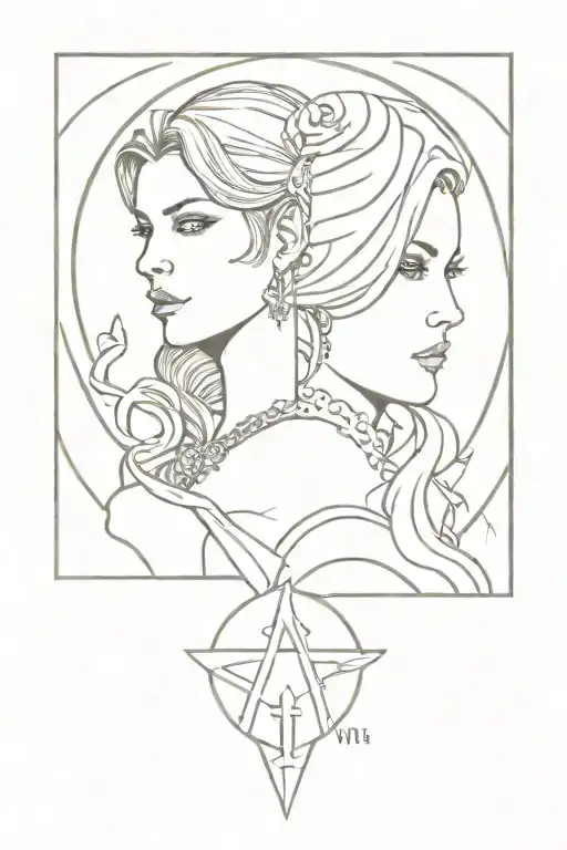 tattoo based on caitlyn and vi from arcane symbols tattoo design idea