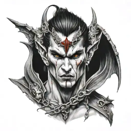 japan and greek mythology warrior vampire tattoo tattoo design idea