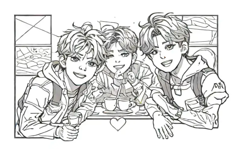 BTS junkook tattoo design idea