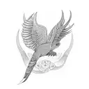 Quetzal Bird Flying tattoo design idea