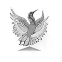 Quetzal Bird Flying tattoo design idea