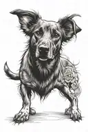 dog memorial tattoo tattoo design idea