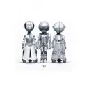 three human siblings, two are female and one male tattoo design idea