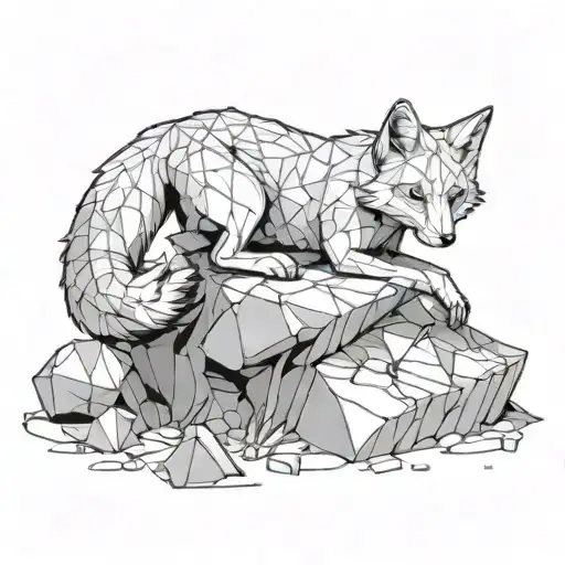 a boy sitting on top of a rock next to a fox, loish art style, sandman endless, colouring pages, tattoo design idea