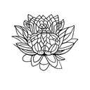 broad leaf lotus, abstract tattoo design idea