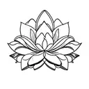 broad leaf lotus, abstract tattoo design idea