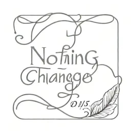 nothing changes if nothing changes tattoo design idea