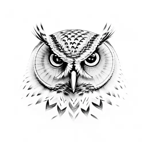 owl Blue eyes  tattoo design idea