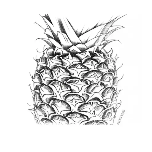 Pineapple tattoo design idea