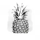 Pineapple tattoo design idea