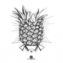 Pineapple tattoo design idea
