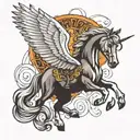pegasus tattoo design idea