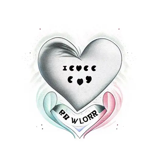 heart saying forever my person Jadienna tattoo design idea