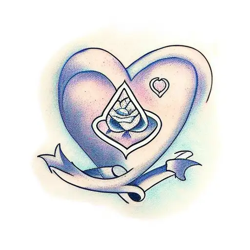 heart saying forever my person Jadienna tattoo design idea