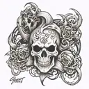 ghost tattoo design idea