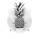 pineapple with sunglasses tattoo design idea
