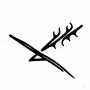 bent spike tattoo design idea
