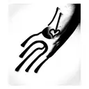 bent nail tattoo design idea