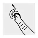 bent nail tattoo design idea