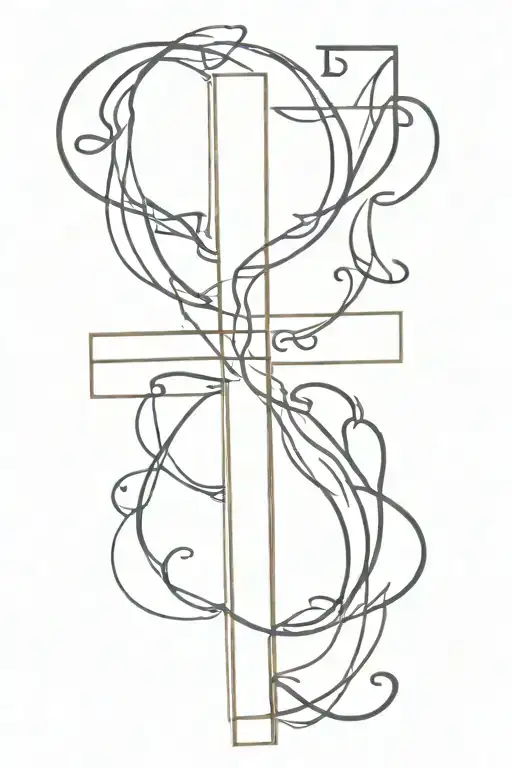 Cross using the words Micah 7:8 tattoo design idea